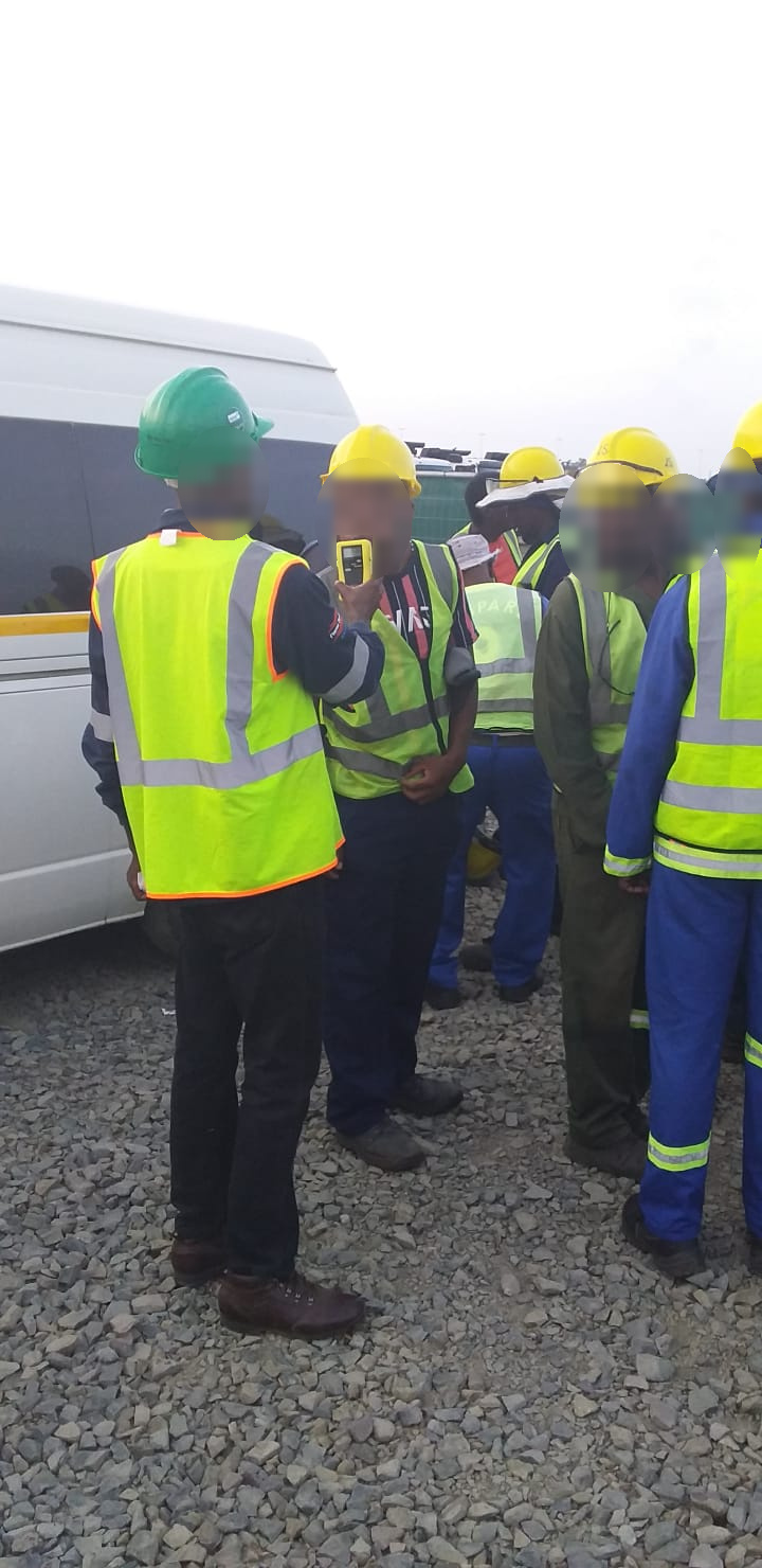 COVERGUARD workers completing pre-work safety screening